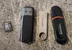 3 USB sticks + SD card, Computers en Software, USB Sticks, Ophalen of Verzenden