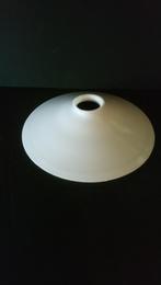 lampenkap plat opaline -vintage retro antiek, Ophalen, Wit, Rond, Zo goed als nieuw