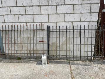 Ijzeren poort + hekken 9 meter, Clôture ornementale, Enlèvement, Avec portail, Utilisé