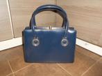 Vintage handtas, Handtassen en Accessoires, Tassen | Damestassen, Ophalen of Verzenden, Gebruikt, Blauw, Handtas