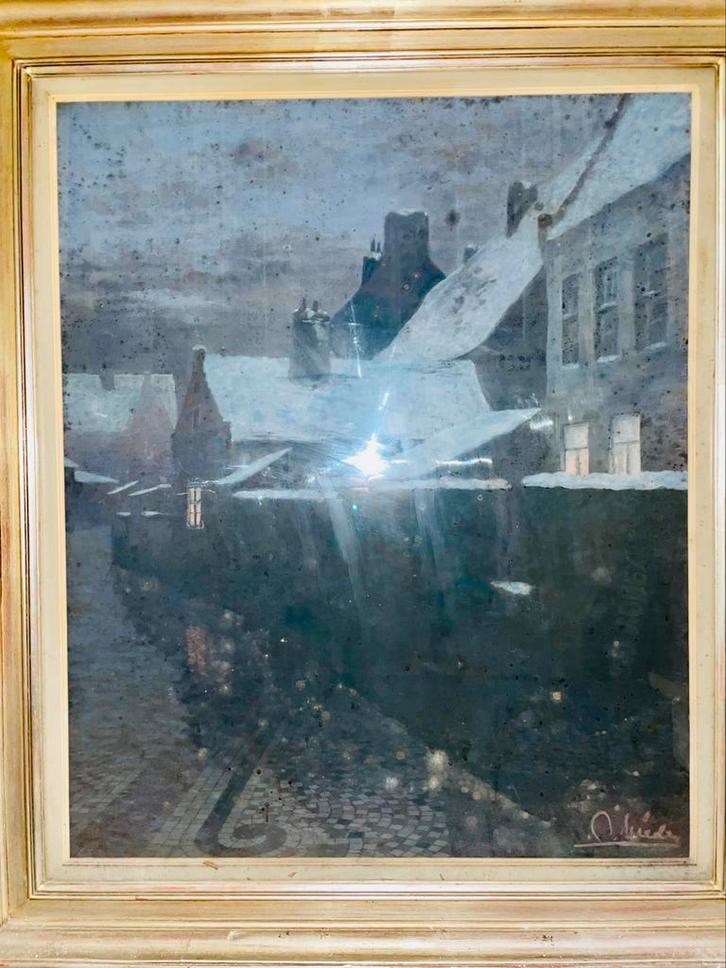 Lucien Spéder “Impression d’hiver” 1948, pastel, Antiek en Kunst, Kunst | Schilderijen | Klassiek, Ophalen