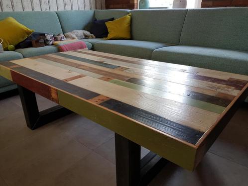 Salontafel sloophout hout red cedar bamboe vintage op maat., Huis en Inrichting, Tafels | Salontafels, Nieuw, Eikenhout, Grenenhout