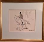 BRAYER Yves "Le cavalier" inkttekening en lavis, Ophalen of Verzenden