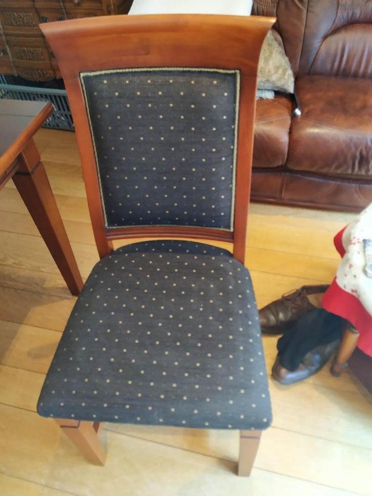 STOELEN IN KERSELAAR, Huis en Inrichting, Stoelen, Zo goed als nieuw, Hout, Stof, Bruin, Ophalen