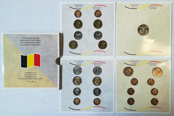 België - overbrugging set 1982-1988 (Gratis bezorgd), Postzegels en Munten, Munten | België, Setje, Overig, Verzenden