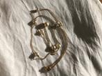 Gouden halsketting met fijne parels - lengte ketting 44 cm, Bijoux, Sacs & Beauté, Bijoux anciens, Avec pierre précieuse, Or, Collier