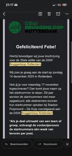 Ticket Bruggenloop Rotterdam 14 december, Tickets & Billets, Sport | Autre, Une personne, Décembre