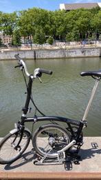 Brompton H6R-6-versnellingsfiets zwart bagagerek, Fietsen en Brommers, Ophalen, Brompton, 14 tot 16 inch, Versnellingen