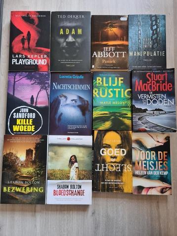 12 Thrillers (25€ samen) ook apart te koop beschikbaar voor biedingen