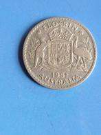 1951 Australië 1 florin in zilver George VI, Verzenden, Losse munt, Zilver