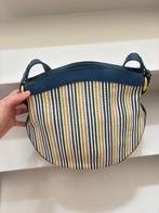 Vintage Delvaux schoudertas in toile de cuire, Gebruikt, Overige kleuren, Leer, Ophalen