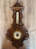 Baromètre - Thermomètre en bois sculpté Vintage, Enlèvement