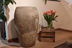 Authentieke, doorleefde terracotta pot, Huis en Inrichting, Ophalen, Gebruikt, Aardewerk of Porselein, 75 cm of meer