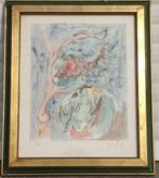 lithographie le poisson multicolore signe jean milo, Antiek en Kunst, Ophalen of Verzenden