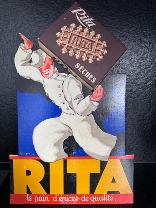 zeer oude reclame van wafels Rita, Verzamelen, Merken en Reclamevoorwerpen, Zo goed als nieuw, Reclamebord, Ophalen of Verzenden
