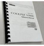 NIKON COOLPIX S3500 Camera uitgebreide handleiding - geprint, Ophalen of Verzenden