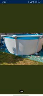 GRE zwembad, Tuin en Terras, Gebruikt, Rond, 300 cm of meer, Opzetzwembad