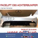 W205 C63 AMG FACELIFT ACHTERBUMPER ZILVERGRIJS + DIFFUSER 20, Auto-onderdelen, Gebruikt, Ophalen of Verzenden, Bumper, Achter