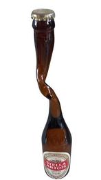 Stella Artois verwrongen bierfles. oud flesje, Enlèvement, Comme neuf, Bouteille(s), Stella Artois