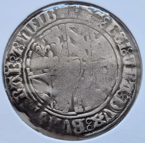 Dubbel Groot 1467-1477 (Leuven) Karel de Stoute, Postzegels en Munten, Munten | België, Zilver, Zilver, Ophalen of Verzenden