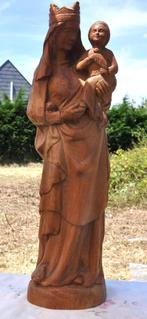 grande vierge a l'enfant en chêne, Antiek en Kunst, Antiek | Religieuze voorwerpen, Ophalen of Verzenden