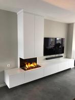 tv meubel inclusief elektrische haard, Huis en Inrichting, Verzenden, Nieuw, Eikenhout, Modern landelijk
