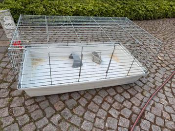 Grote Kooi voor Konijn of Cavia + Drinkfles & Voederbak beschikbaar voor biedingen