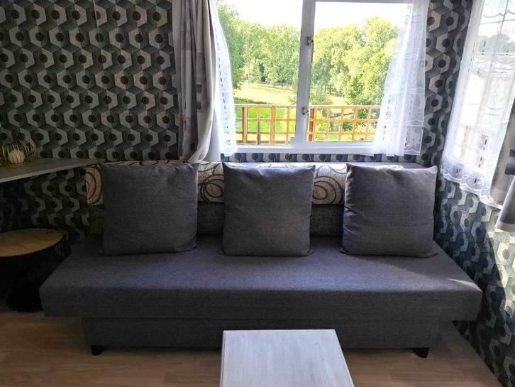 Gemeubelde stacaravan in Pajottegem, Caravans en Kamperen, Stacaravans, tot en met 2, Ophalen