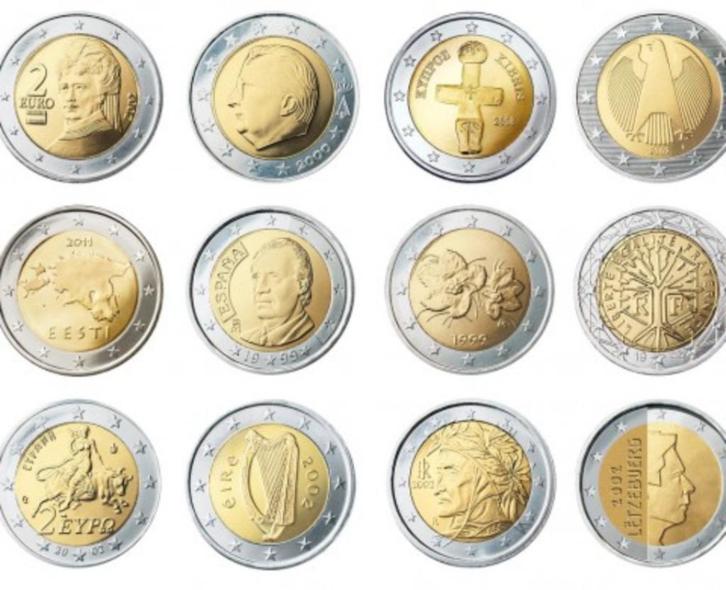 Euromunten verzameling euro munten herdenkingsmunten, Postzegels en Munten, Munten | Europa | Euromunten, Losse munt, 2 euro, Cyprus