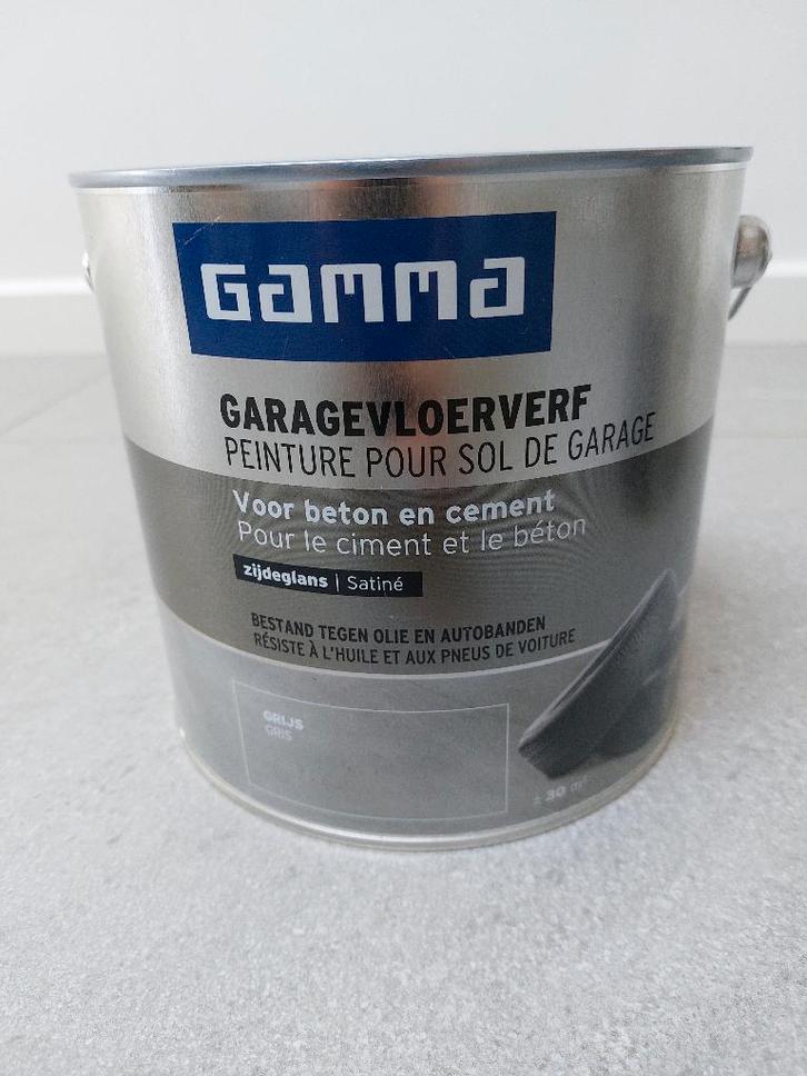 Gammagrijze garagevloerverf, Doe-het-zelf en Bouw, Schildersmaterialen, Nieuw, Ophalen