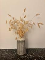 Vaas + gedroogde bloemen, Huis en Inrichting, Woonaccessoires | Droogbloemen, Ophalen, Zo goed als nieuw