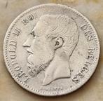 50 Cent 1881 Leopold II / Geen overslag / Zeldzaam !, Zilver, Ophalen of Verzenden, Losse munt, Zilver