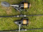 -2x karperstok JRC Razor x met shimano 12000d molens, Ophalen, Zo goed als nieuw, Werphengel