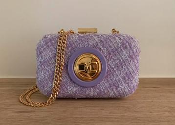 Lila paarse clutch/ handtas Elisabetta Franchi beschikbaar voor biedingen