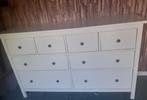 Commode HEMNES (Ikea) 8 tiroirs, Maison & Meubles, 150 à 200 cm, Comme neuf, 25 à 50 cm, 5 tiroirs ou plus