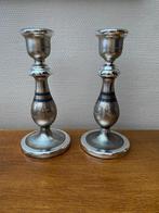 Argent de pauvre ,Mercury glas , armenluis kandelaars, Antiek en Kunst, Ophalen, Glas