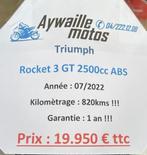 Triumph Rocket 3 GT 2500 cc ABS 820 km 19.950€, Motos, Motos | Triumph, Autre, Plus de 35 kW, 2500 cm³, 3 cylindres