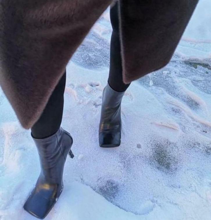 Gratis verzenden 90s vintage leren zwarte blokhaklaarzen 40, Kleding | Dames, Schoenen, Zo goed als nieuw, Lage of Enkellaarzen