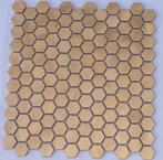 Mozaiek Reflection Hexagon Copper 23mm op matje 300x300x8mm, Doe-het-zelf en Bouw, Tegels, Ophalen, Overige materialen, Wandtegels