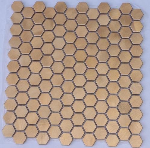 Mozaiek Reflection Hexagon Copper 23mm op matje 300x300x8mm, Doe-het-zelf en Bouw, Tegels, Nieuw, Wandtegels, Overige materialen