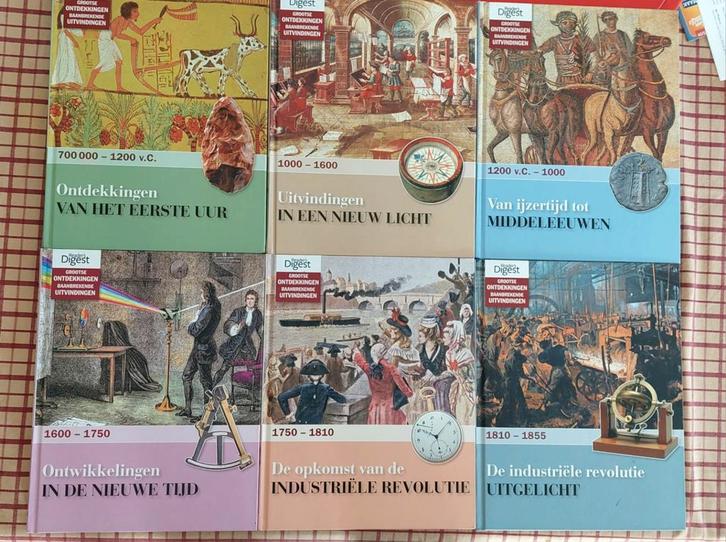 6 boeken"Grootste ontdekkingen , Baanbrekende uitvindingen", Boeken, Geschiedenis | Wereld, Zo goed als nieuw, Ophalen