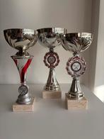 Trofee / beker tennis (set 3), Ophalen of Verzenden, Zo goed als nieuw