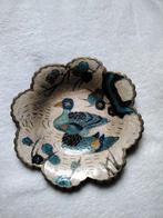 Zeer mooi emaille van 20 cm op koperen beker/snuisterijbakje, Antiek en Kunst, Ophalen of Verzenden