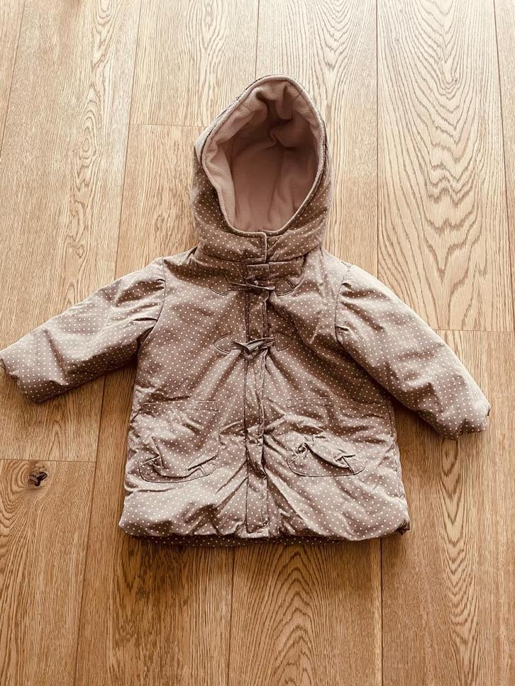 Met fleece gevoerde winterjas 12-18 maanden (80 cm), Kinderen en Baby's, Babykleding | Maat 80, Gebruikt, Meisje, Jasje, Ophalen
