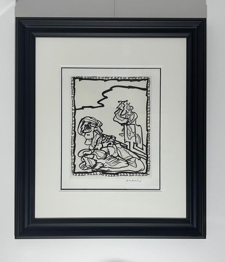 Pierre Alechinsky, prachtige ETS/AQUATINT, kleine oplage, Antiek en Kunst, Kunst | Etsen en Gravures, Ophalen