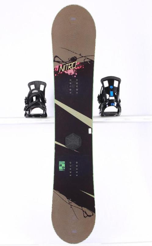 152 cm dames snowboard NITRO LECTRA, BLACK/green, woodcore, Sport en Fitness, Snowboarden, Gebruikt, Board, Verzenden