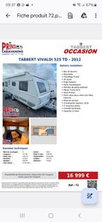 Caravane Tabbert Vivaldi 525 TD 2012, Caravanes & Camping, Caravanes, Particulier, Lit fixe, Airco, Tabbert