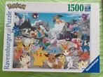 Pokémon puzzel 1500stuks, Ophalen of Verzenden, 500 t/m 1500 stukjes, Zo goed als nieuw, Legpuzzel
