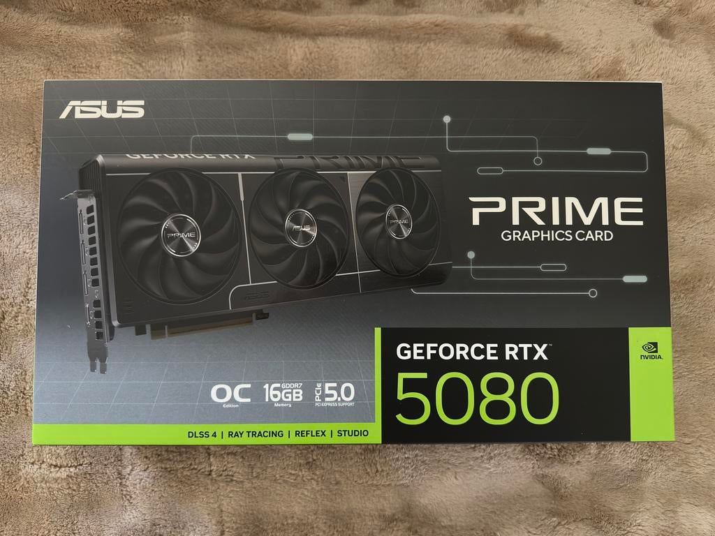 ASUS Prime RTX 5080, Computers en Software, Videokaarten, Nieuw, Nvidia, PCI, Ophalen