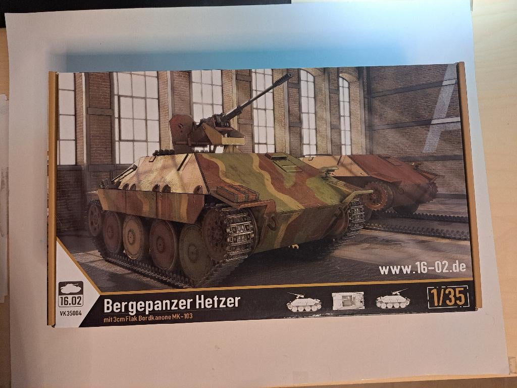 16.02 | Nr. VK35004 | 1:35 - Bergepanzer Hetzer (Sealed), Hobby en Vrije tijd, Modelbouw | Auto's en Voertuigen, Overige merken